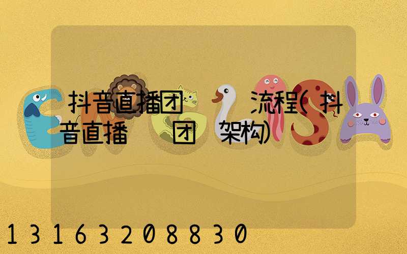 抖音直播团队运营流程(抖音直播运营团队架构)