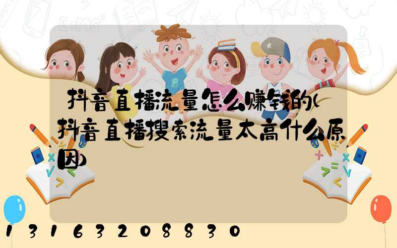 抖音直播流量怎么赚钱的(抖音直播搜索流量太高什么原因)