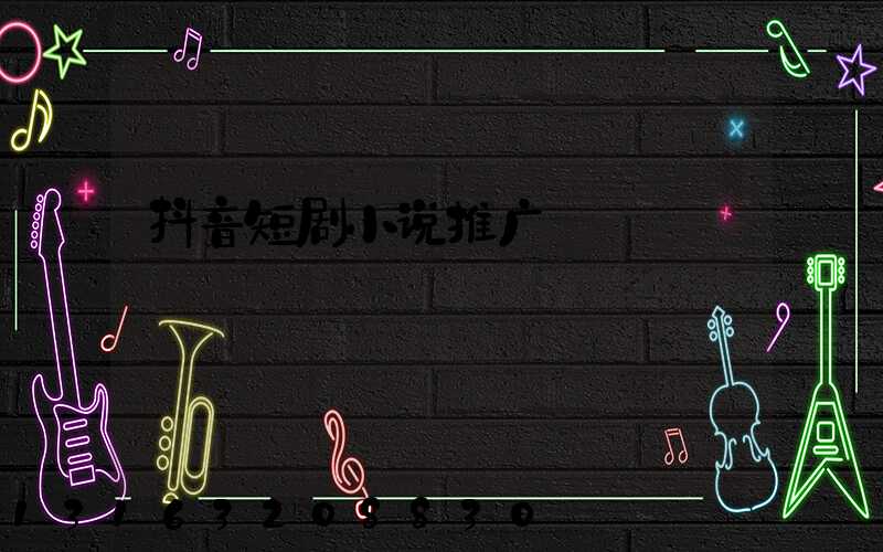 抖音短剧小说推广