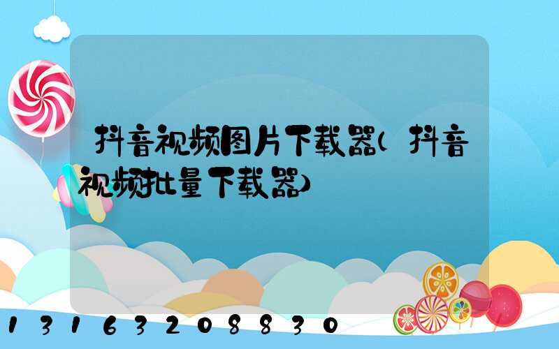 抖音视频图片下载器(抖音视频批量下载器)