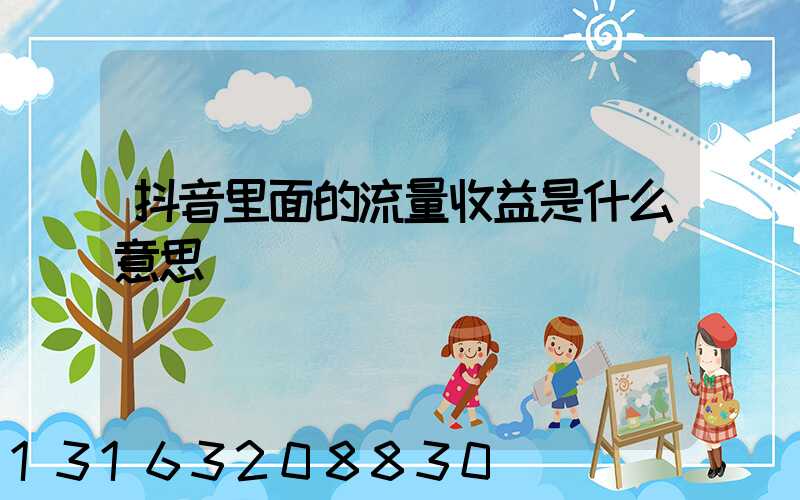 抖音里面的流量收益是什么意思