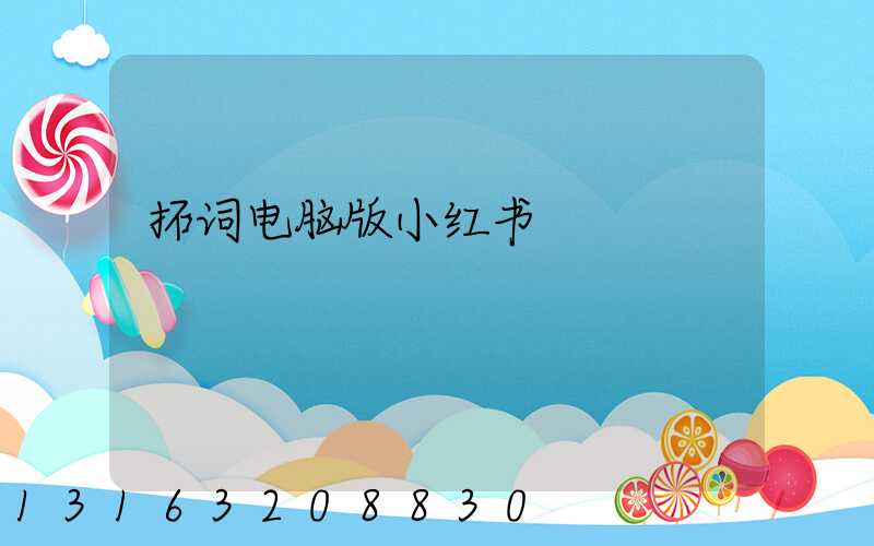 拓词电脑版小红书