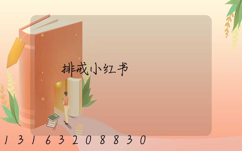 排戒小红书
