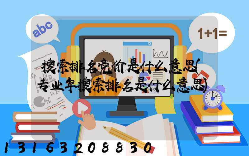 搜索排名竞价是什么意思(专业年搜索排名是什么意思)