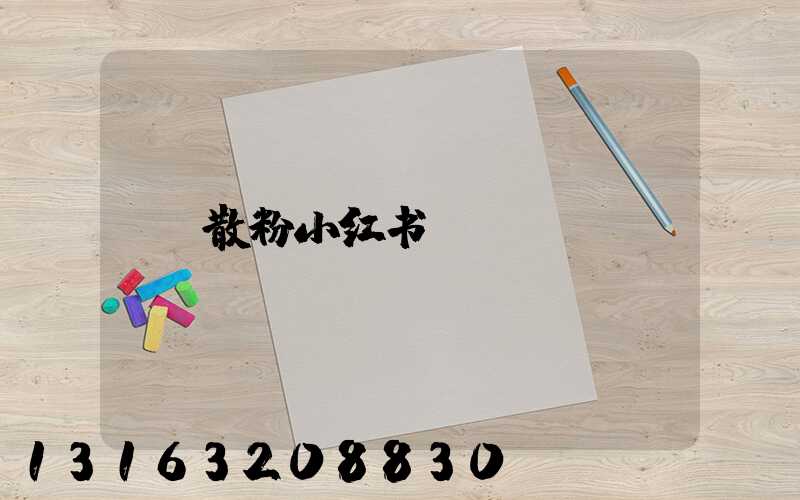 散粉小红书