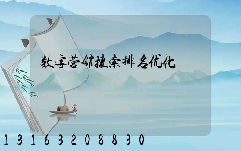数字营销搜索排名优化