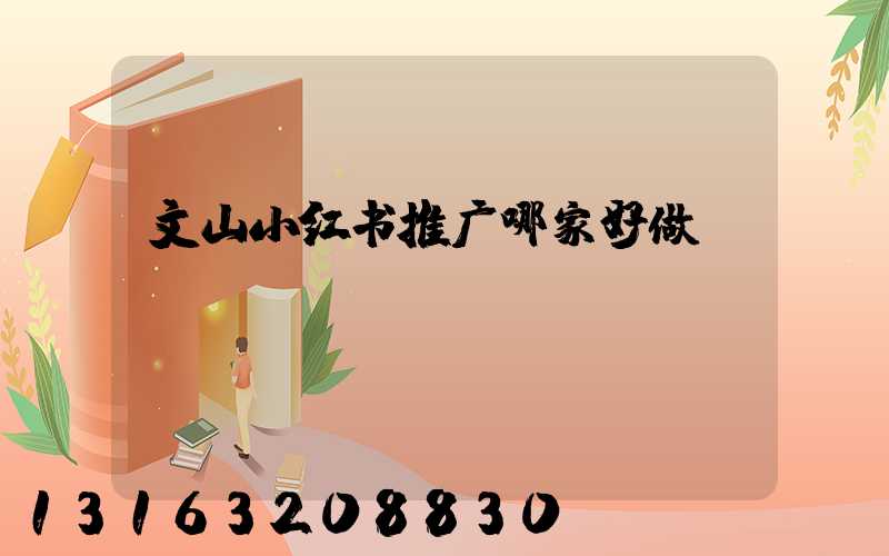 文山小红书推广哪家好做