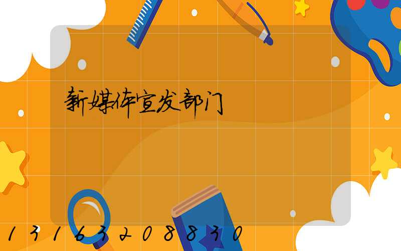 新媒体宣发部门