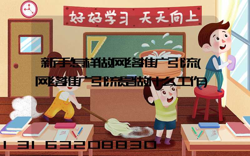新手怎样做网络推广引流(网络推广引流是做什么工作)