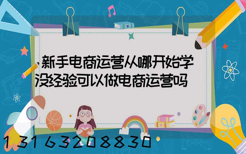 新手电商运营从哪开始学(没经验可以做电商运营吗)