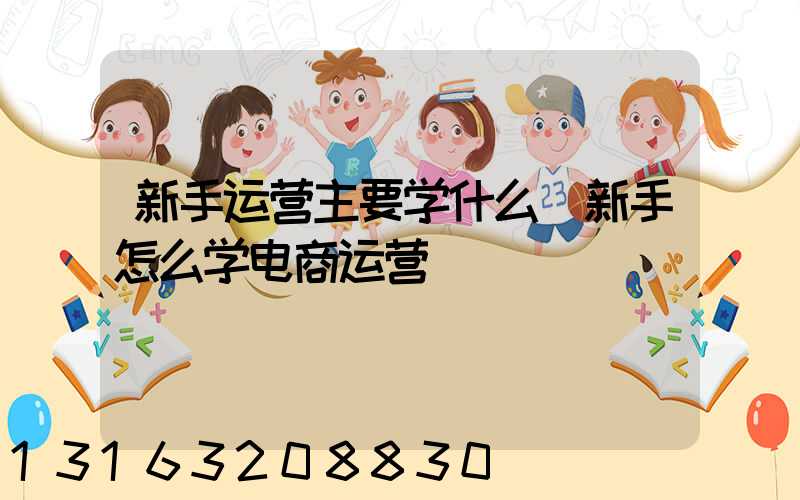 新手运营主要学什么(新手怎么学电商运营)