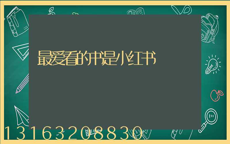 最爱看的书是小红书