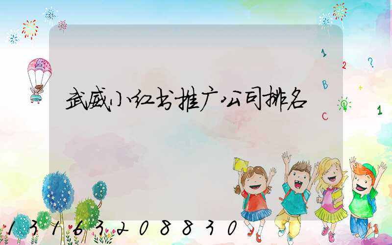 武威小红书推广公司排名