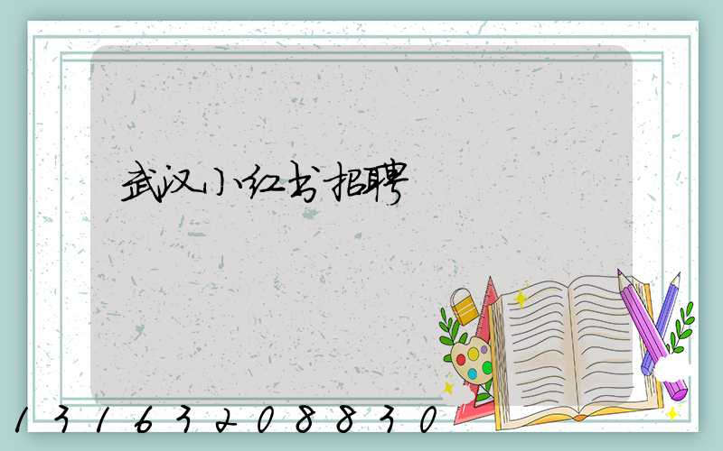 武汉小红书招聘