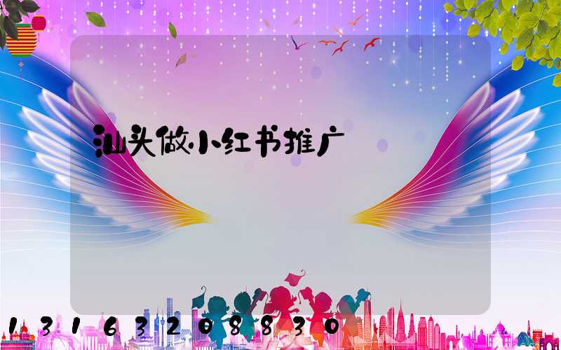 汕头做小红书推广