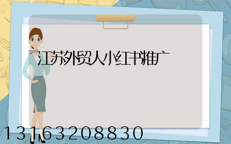 江苏外贸人小红书推广