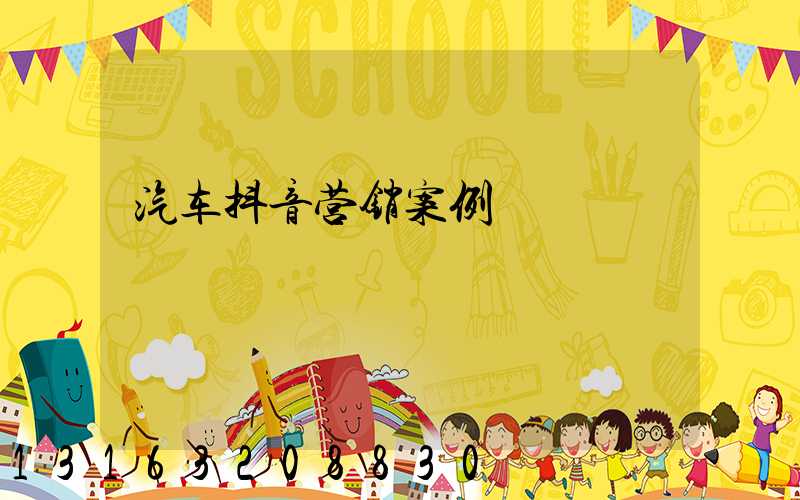 汽车抖音营销案例