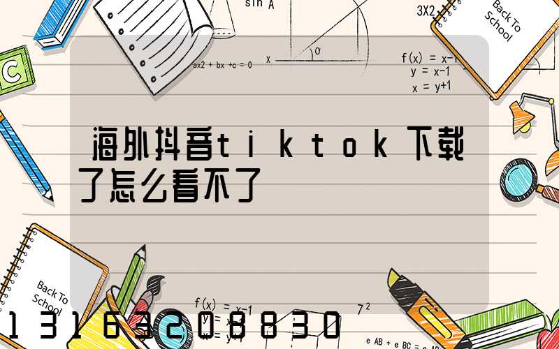 海外抖音tiktok下载了怎么看不了