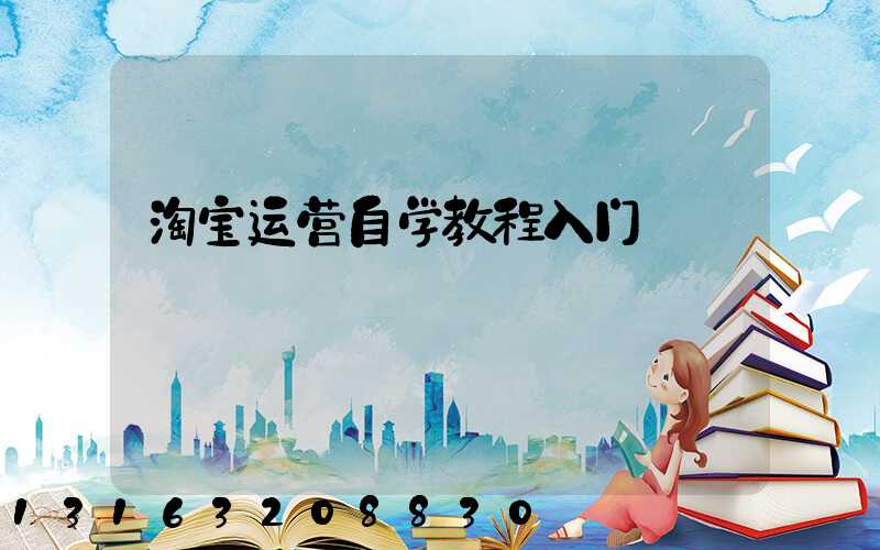 淘宝运营自学教程入门