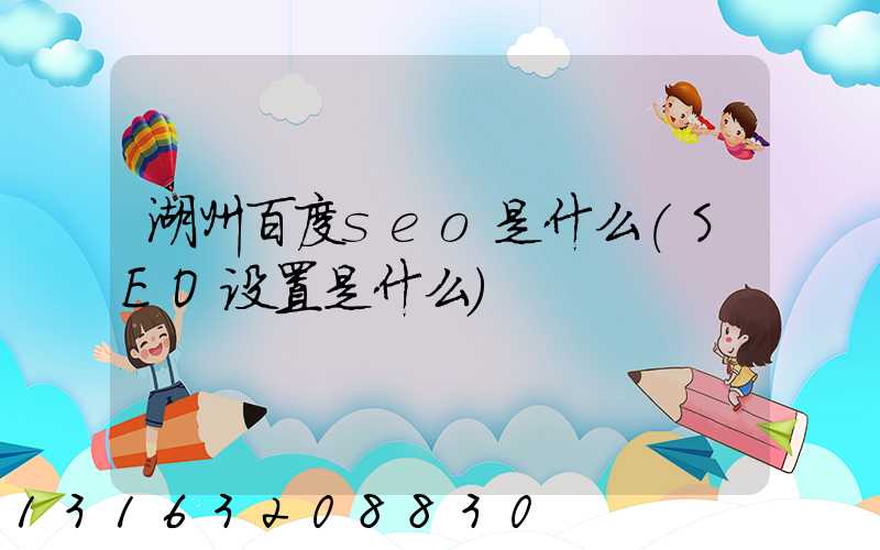 湖州百度seo是什么(SEO设置是什么)