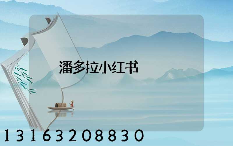潘多拉小红书