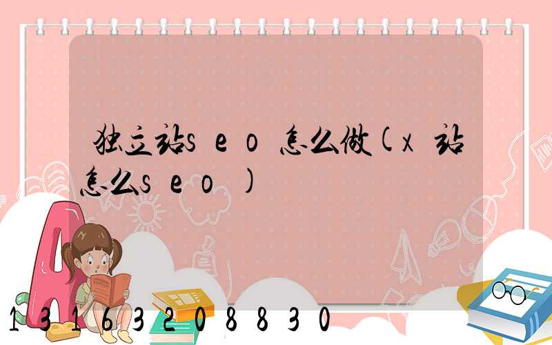 独立站seo怎么做(x站怎么seo)