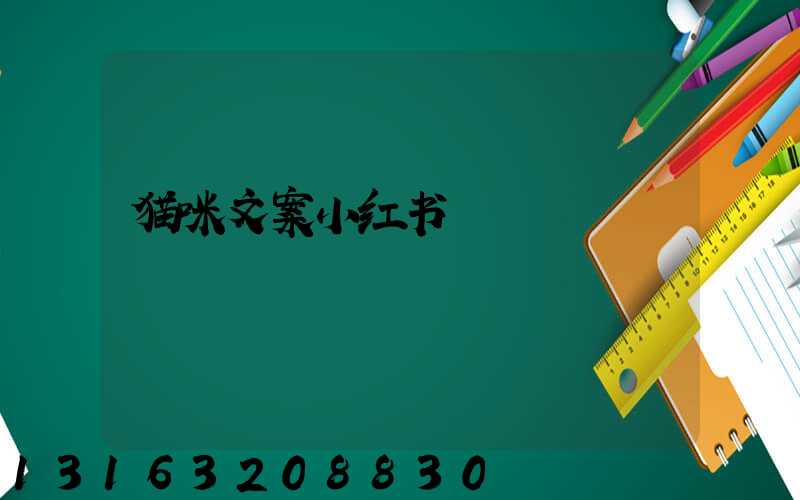 猫咪文案小红书