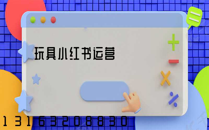 玩具小红书运营