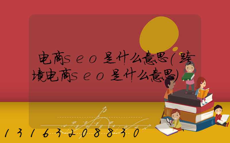 电商seo是什么意思(跨境电商seo是什么意思)