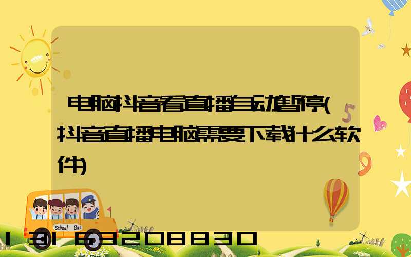 电脑抖音看直播自动暂停(抖音直播电脑需要下载什么软件)
