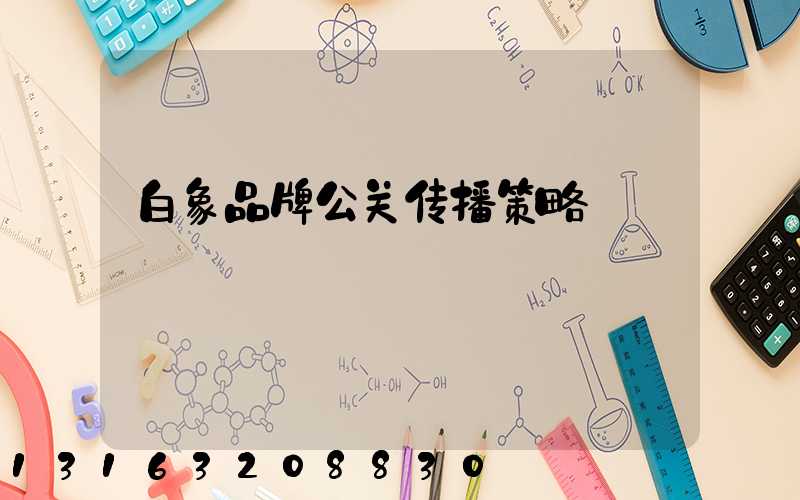 白象品牌公关传播策略