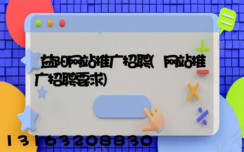 益阳网站推广招聘(网站推广招聘要求)
