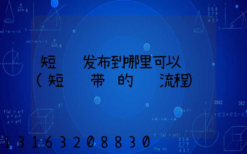 短视频发布到哪里可以赚钱(短视频带货的详细流程)