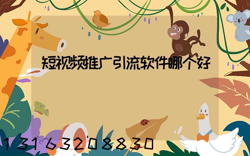 短视频推广引流软件哪个好