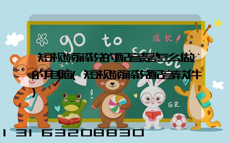 短视频解说的配音是怎么做的电脑(短视频解说配音软件)