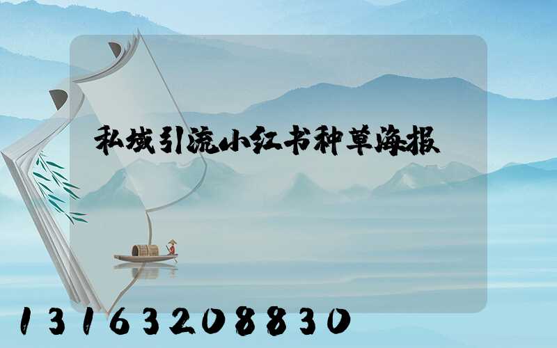 私域引流小红书种草海报