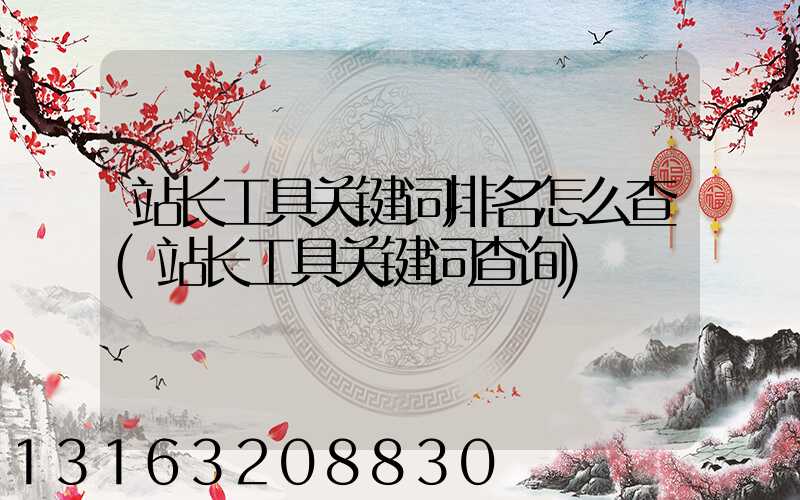 站长工具关键词排名怎么查(站长工具关键词查询)