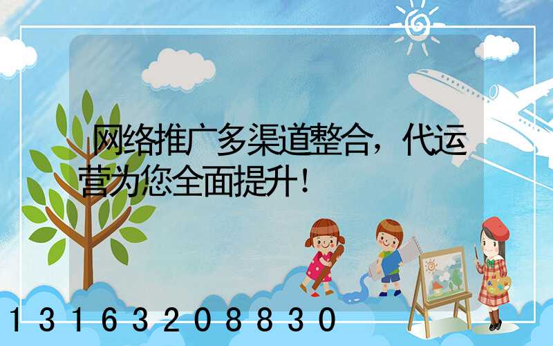 网络推广多渠道整合，代运营为您全面提升！