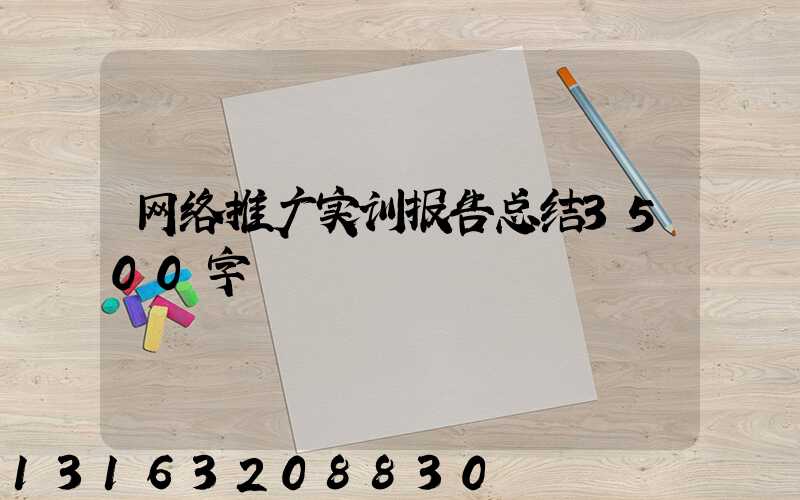 网络推广实训报告总结3500字