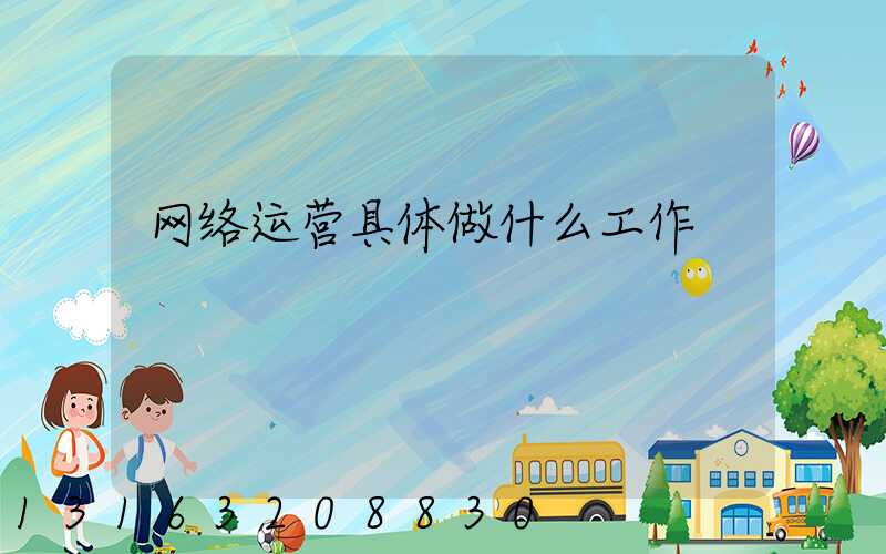 网络运营具体做什么工作
