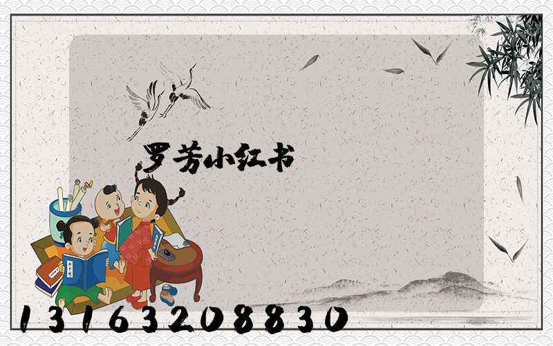 罗芳小红书