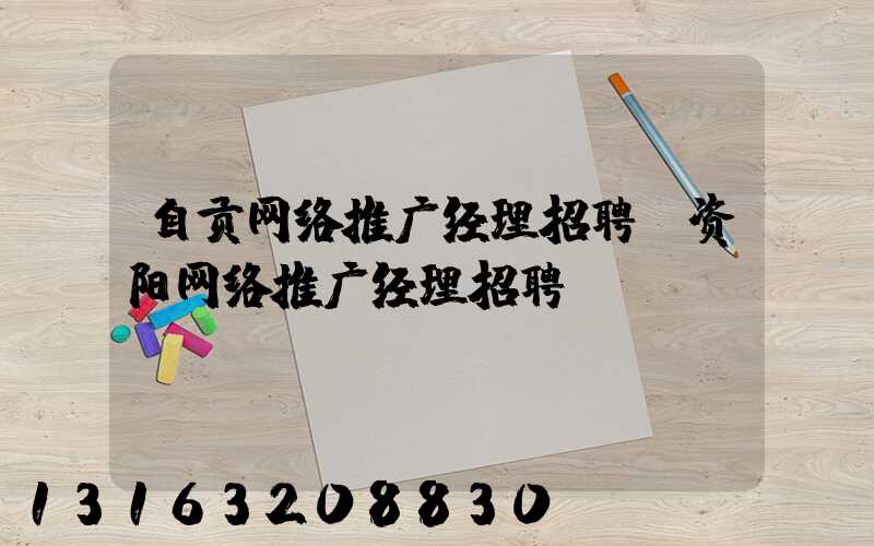 自贡网络推广经理招聘(资阳网络推广经理招聘)