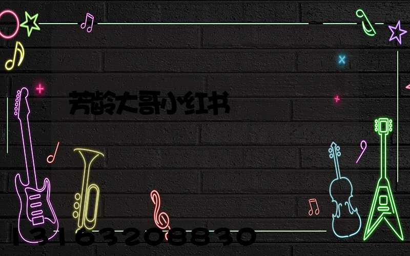 芳龄大哥小红书