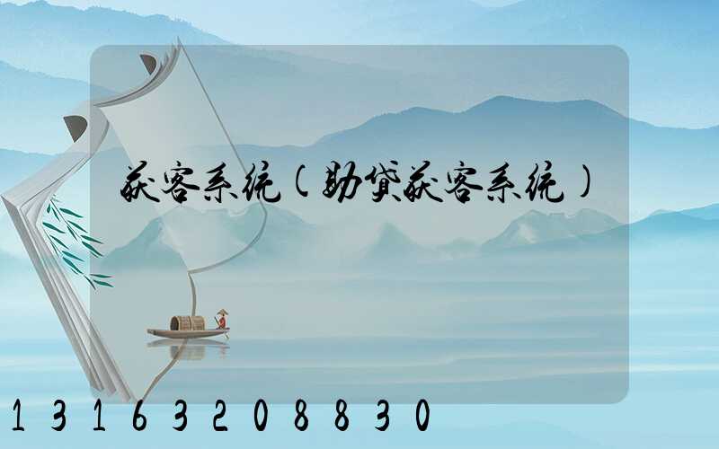 获客系统(助贷获客系统)