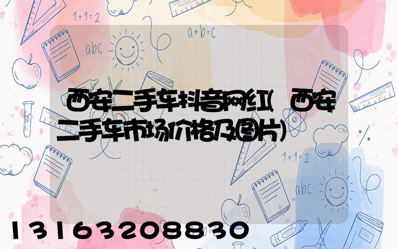西安二手车抖音网红(西安二手车市场价格及图片)
