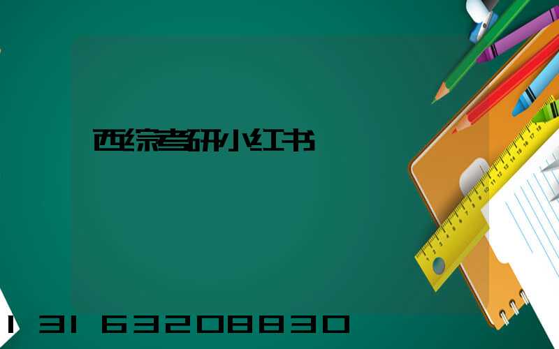 西综考研小红书