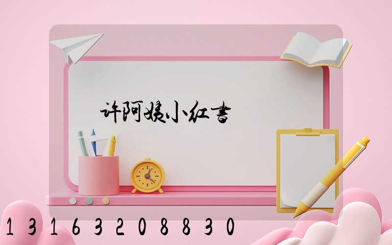许阿姨小红书