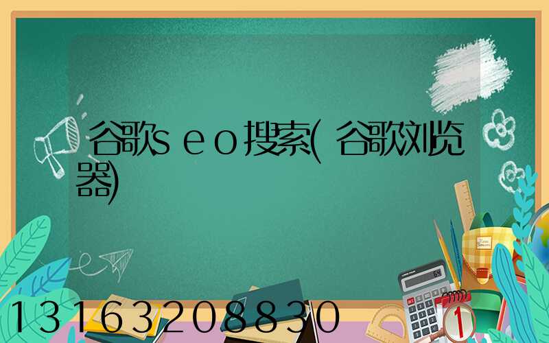 谷歌seo搜索(谷歌浏览器)