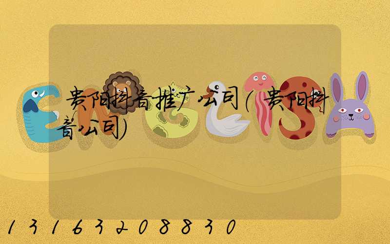 贵阳抖音推广公司(贵阳抖音公司)