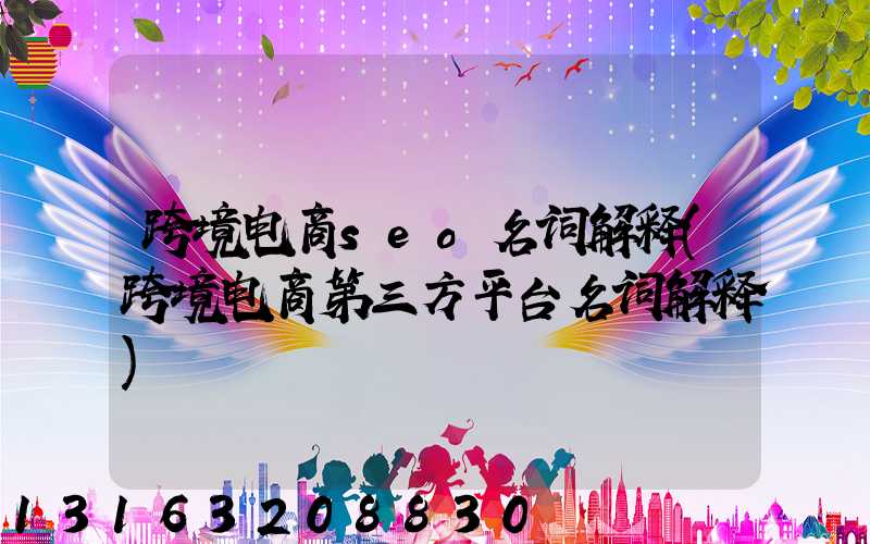 跨境电商seo名词解释(跨境电商第三方平台名词解释)